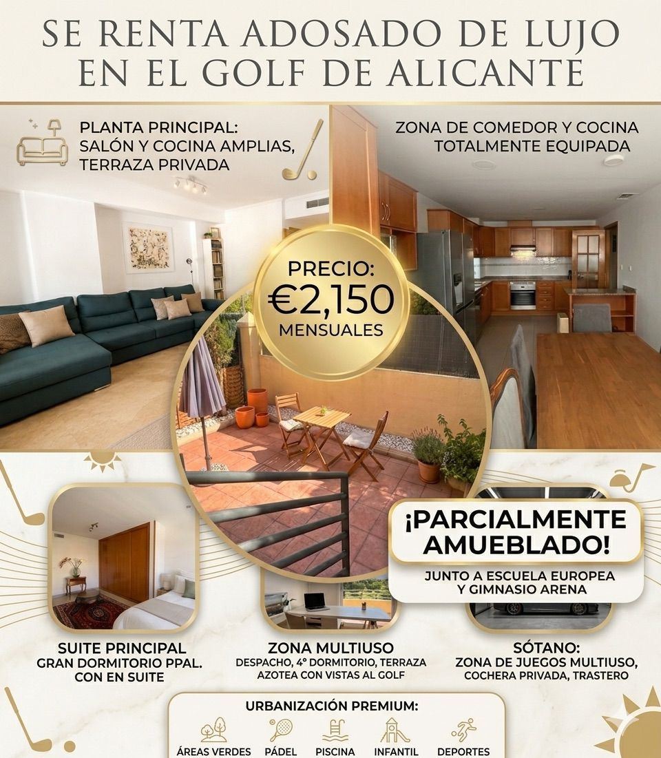 Golf de Alicante townhouse rental flyer
