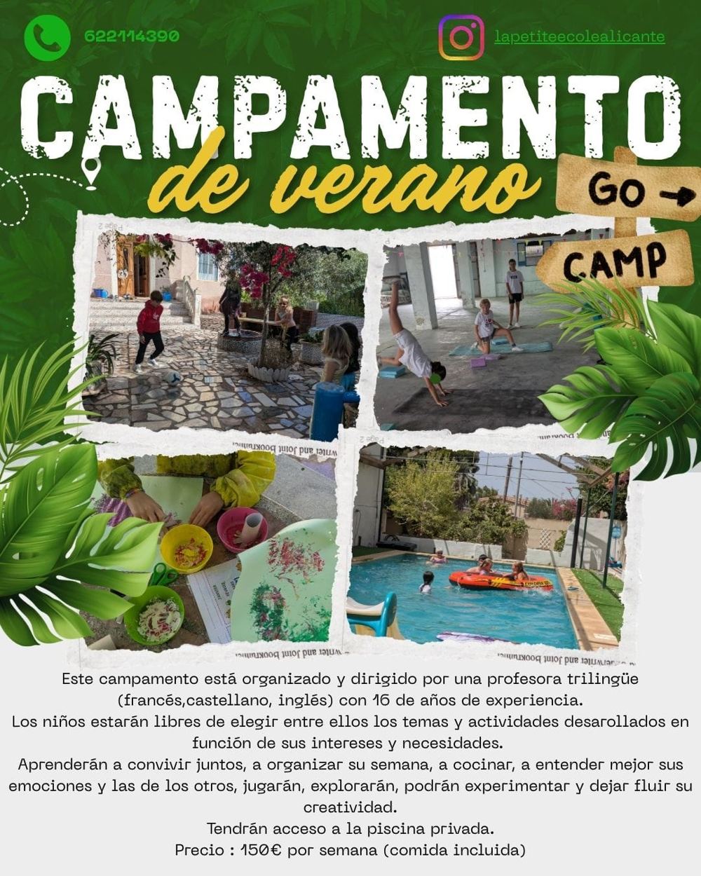 La Petite Ecole summer camp flyer