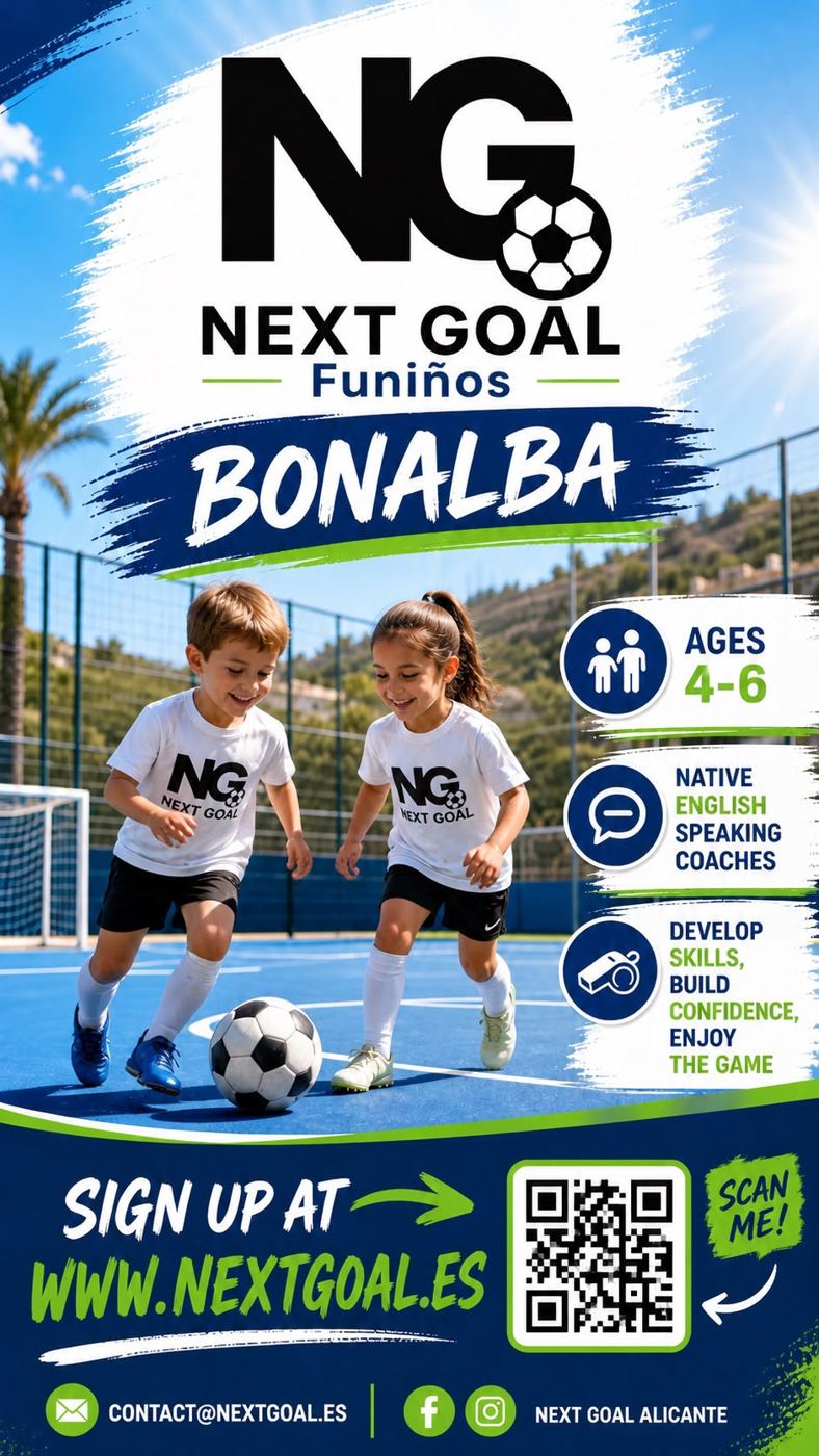 Next Goal football academy flyer